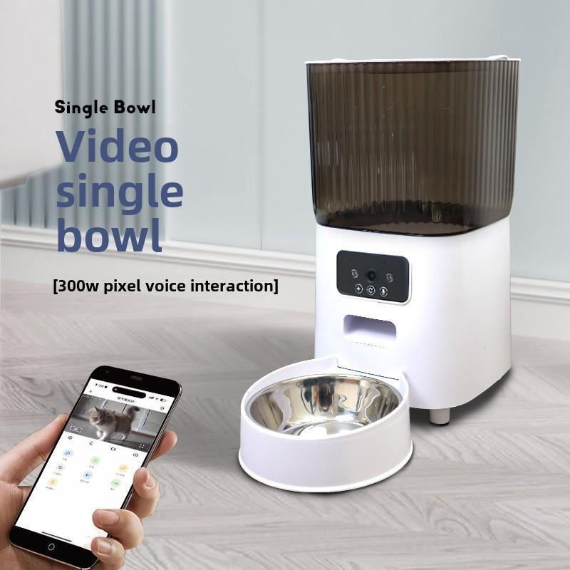 5L Automatic Pet Feeder with 1080P Camera Remote Feeding & Monitoring & Scheduled Feeding Cat&Dog Food Bowl 2-Way Voice + Portion Control APP
